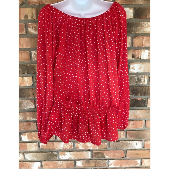 Ellen Tracy Polka Dot Top     Small - Picture 4 of 7